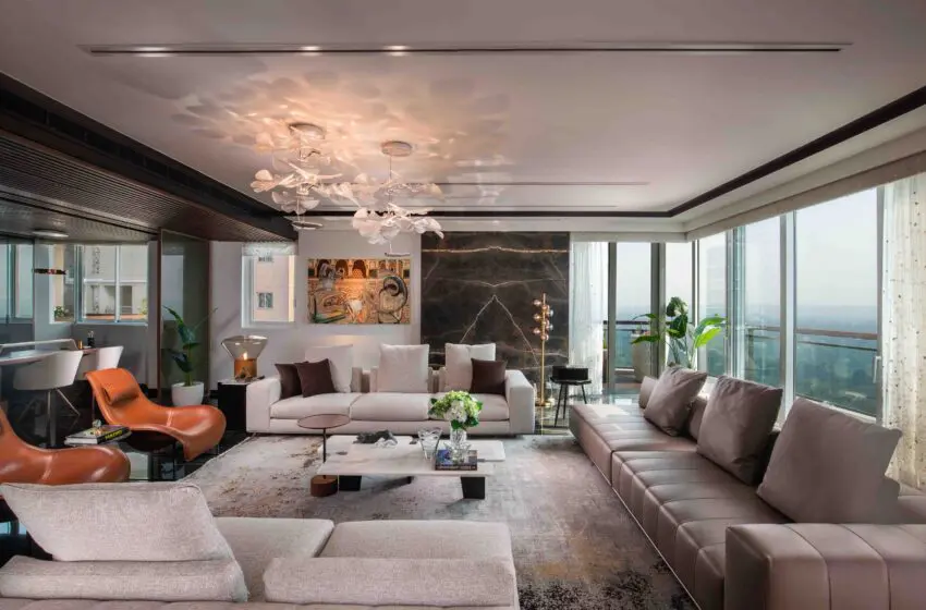  A sneak peek into the luxurious interiors of a minimalistic penthouse in Gurugram