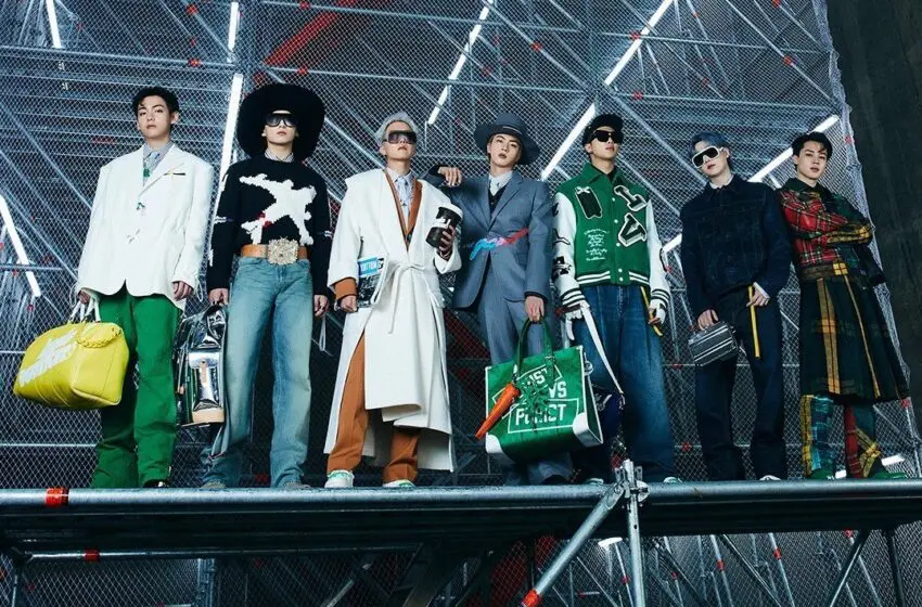  Korean music band BTS walks the ramp for Louis Vuitton men’s fall/winter 2021 collection