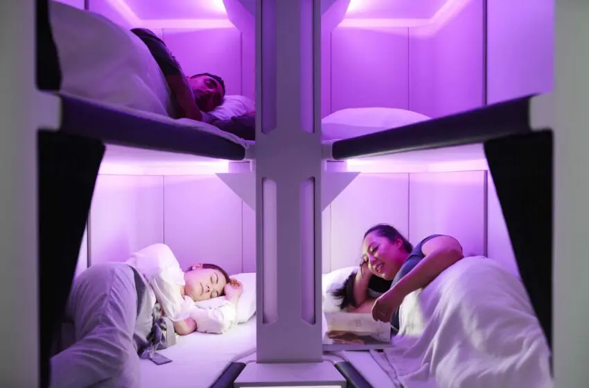 Air New Zealand introduces bunk beds on the airline