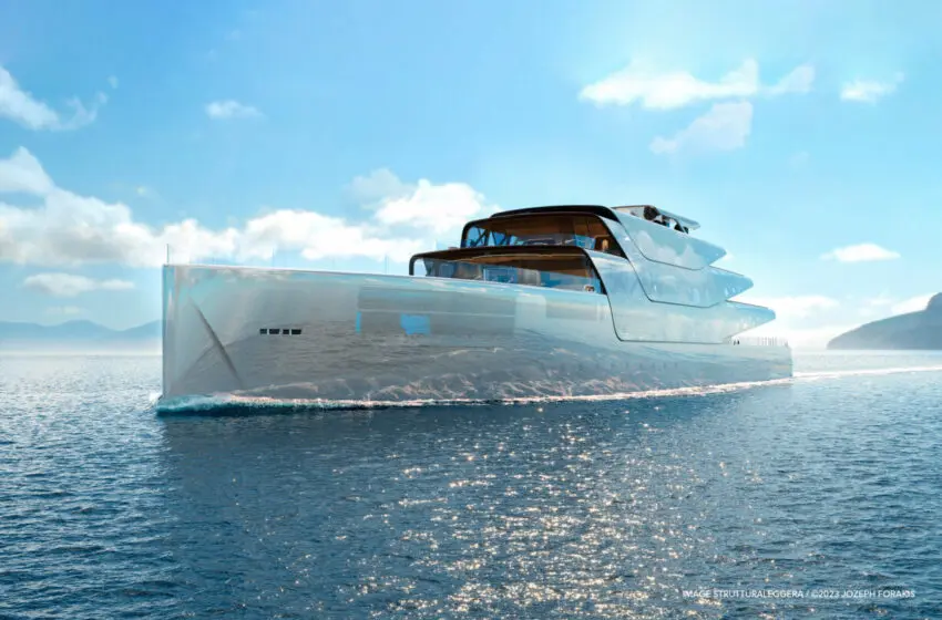  Pegasus is a near-invisible 3D-printed superyacht