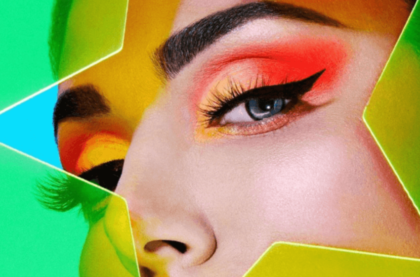  Next time you wear a mask, try this dramatic neon eye make-up
