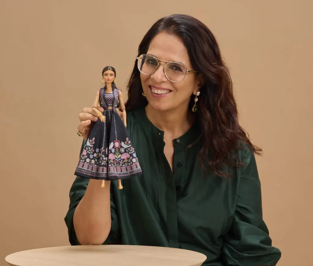 Anita Dongre with the doll