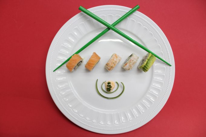 Sushi on a platter