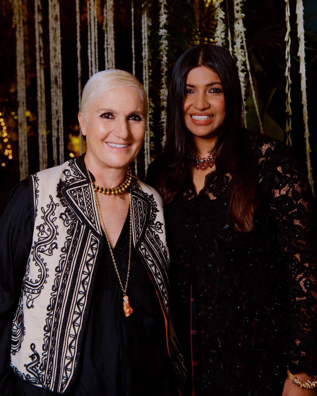 Maria Grazia Chiuri and Karishma Swali