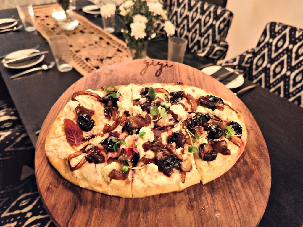 Blueberry Cream Cheese Flatbread. Photo courtesy: Gigi, Bandra
